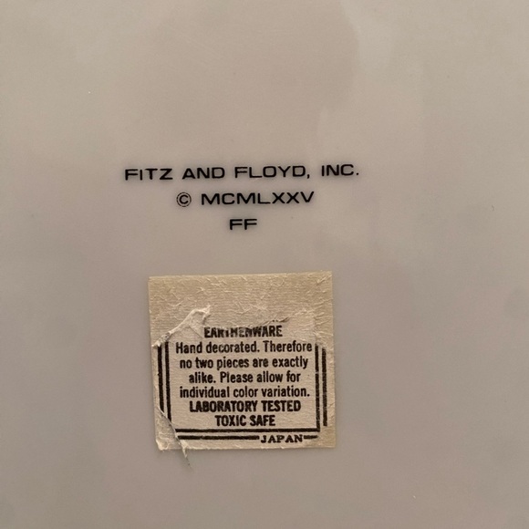 Fitz & Floyd Collector Bird Snack Set 1975- Set of 2 - Picture 8 of 12